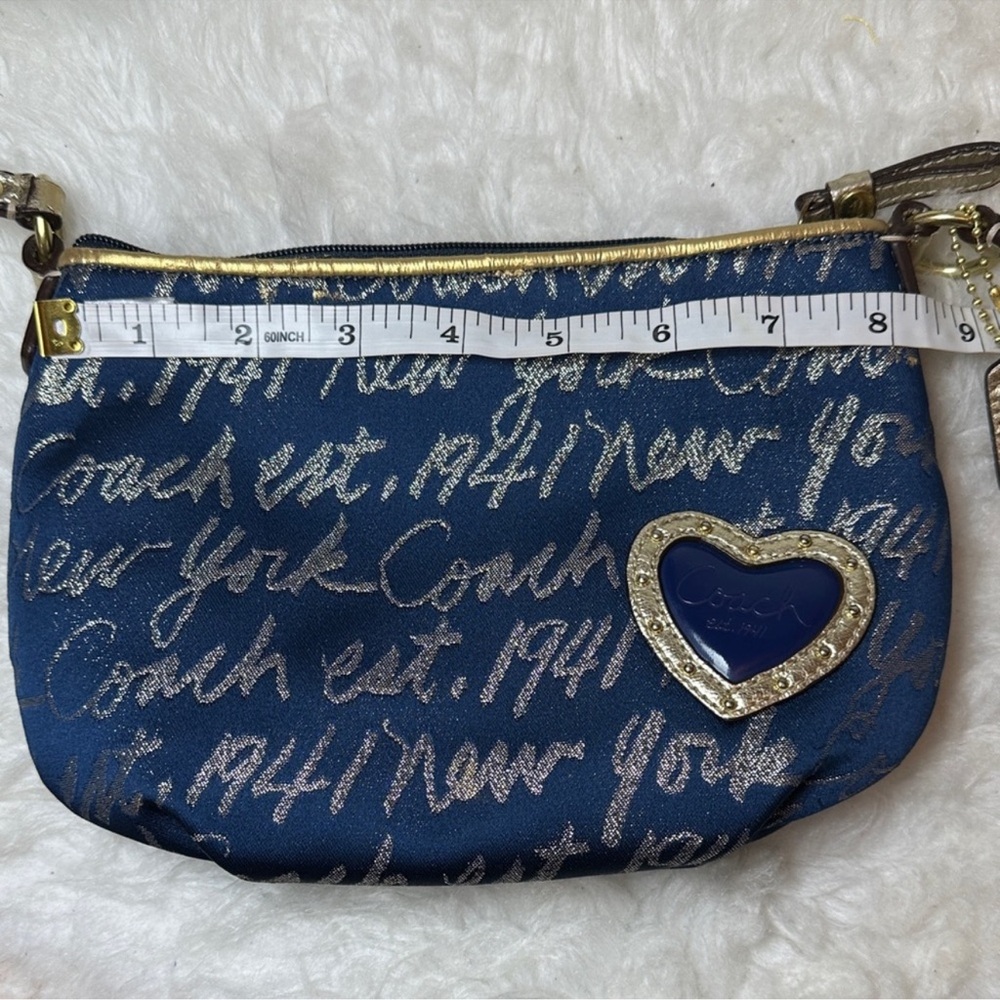 Rare Coach 45650 Poppy Signature Script CrossbodySwingpack w/small coin purse - Picture 13 of 16